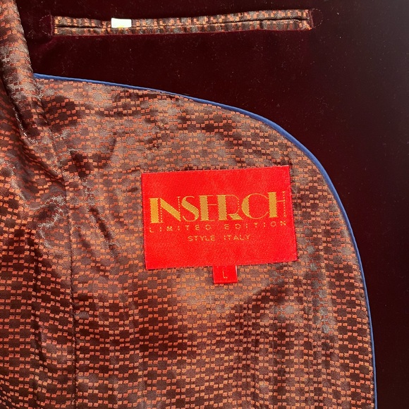 Vintage Inserch Burgundy Velvet Blazer - Picture 5 of 6